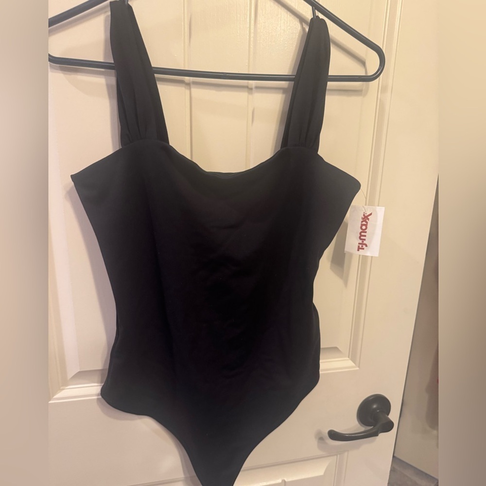 Abercrombie Black Cotton-Blend Seamless Tank Bodysuit - Picture 3 of 6